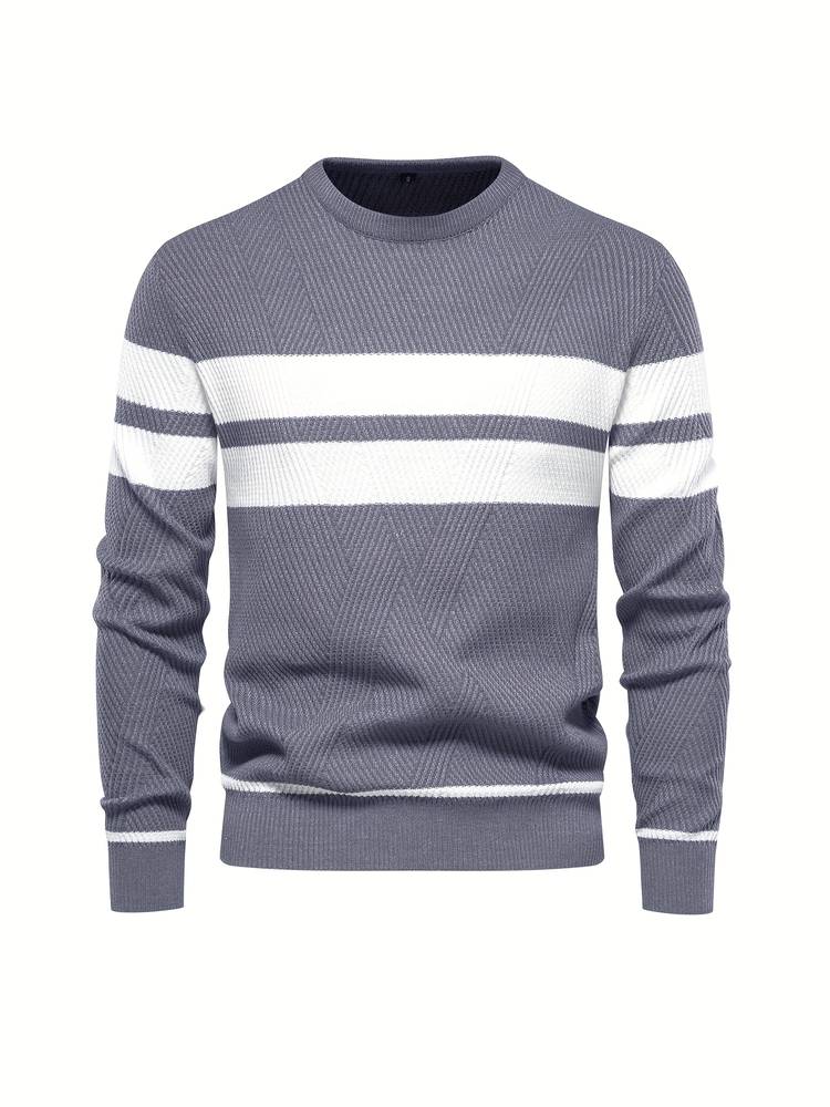 Herren-Strickpullover mit Streifen
