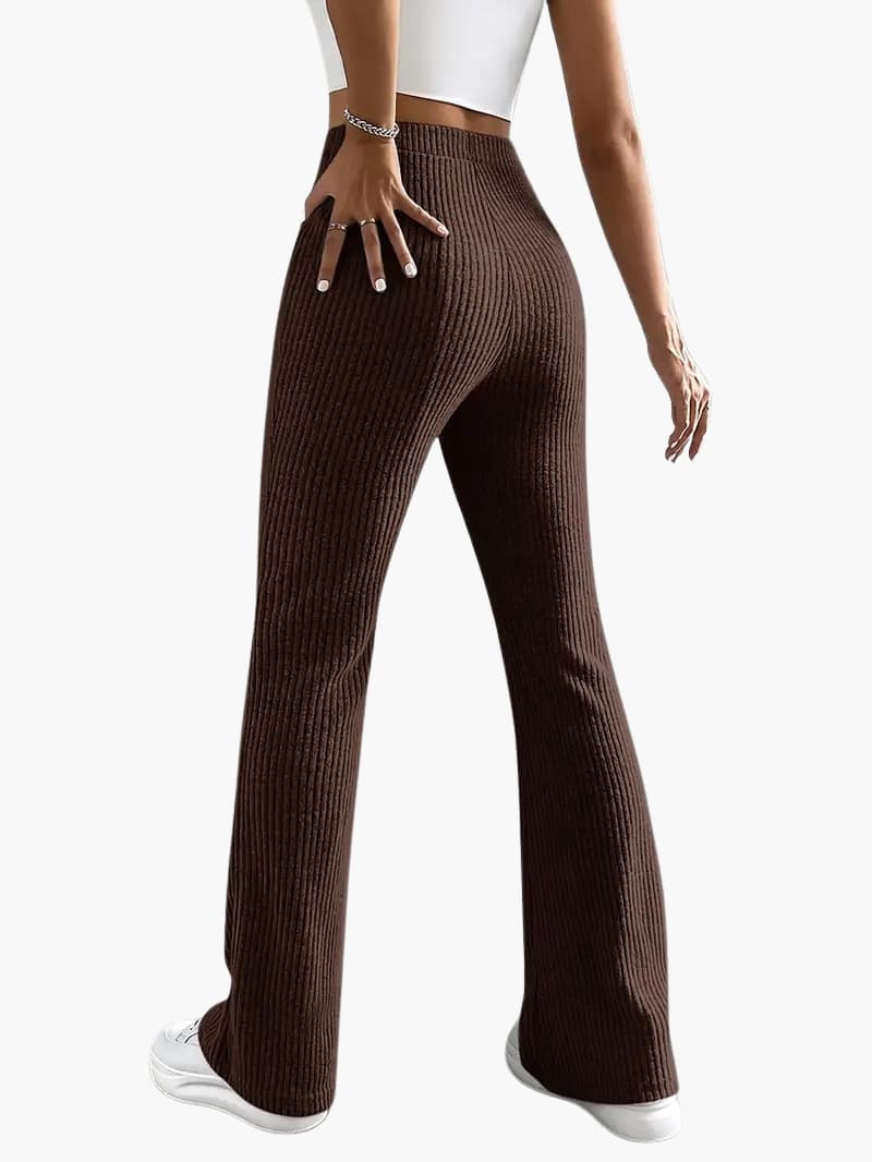 Hohe Taille Weitbein Hose für Damen