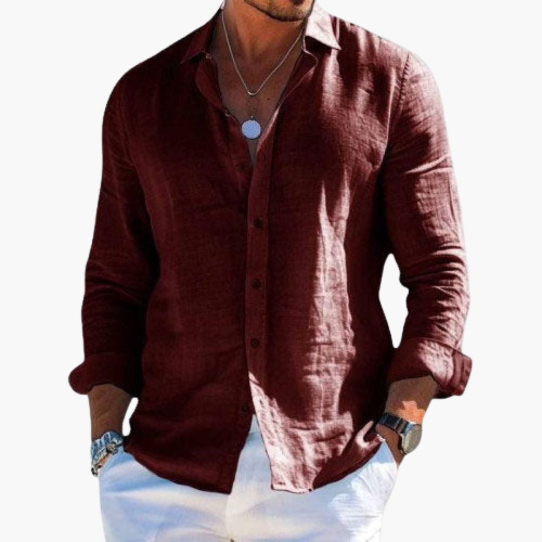 Slim Fit Langarmhemd für Herren