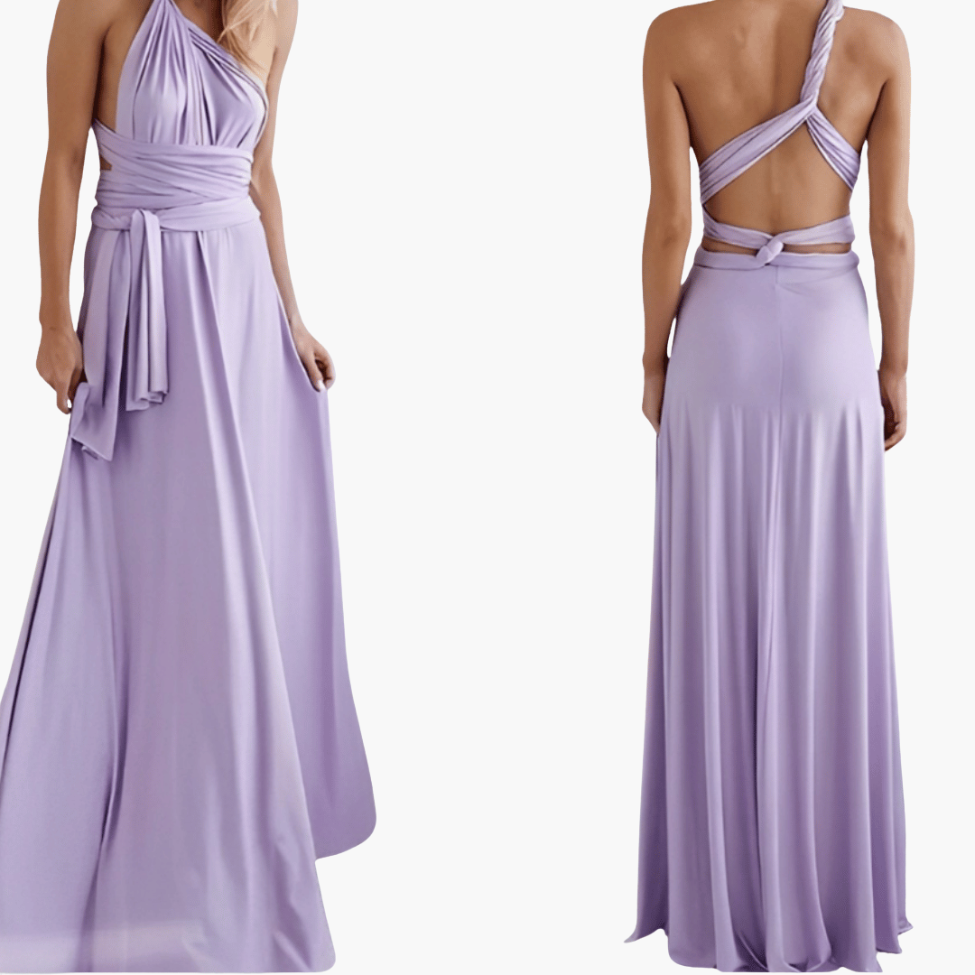 Mehrfach-Wickel Maxi Kleid für Damen