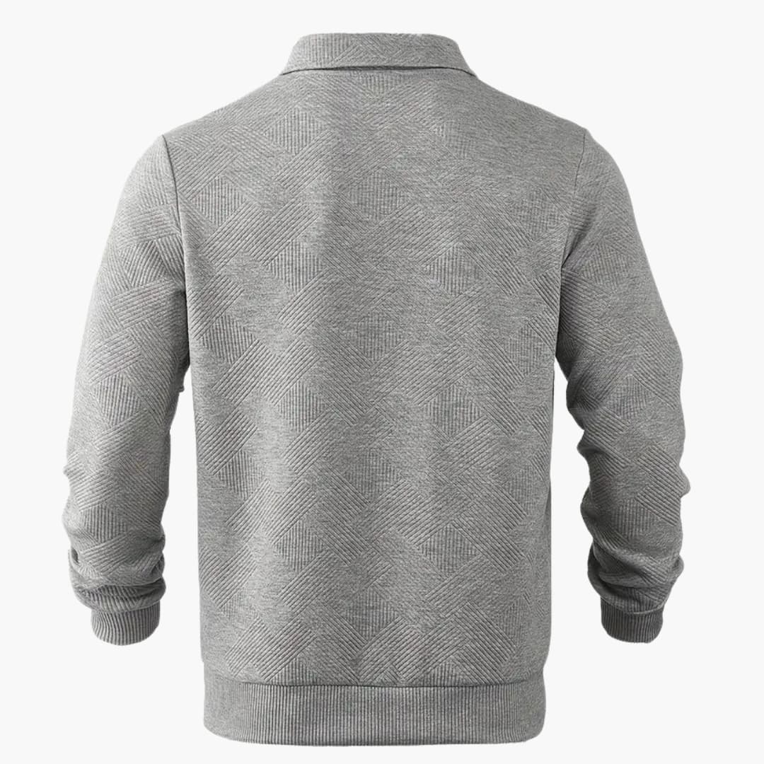 Geometrisch Gemusterter Strickpullover für Herren