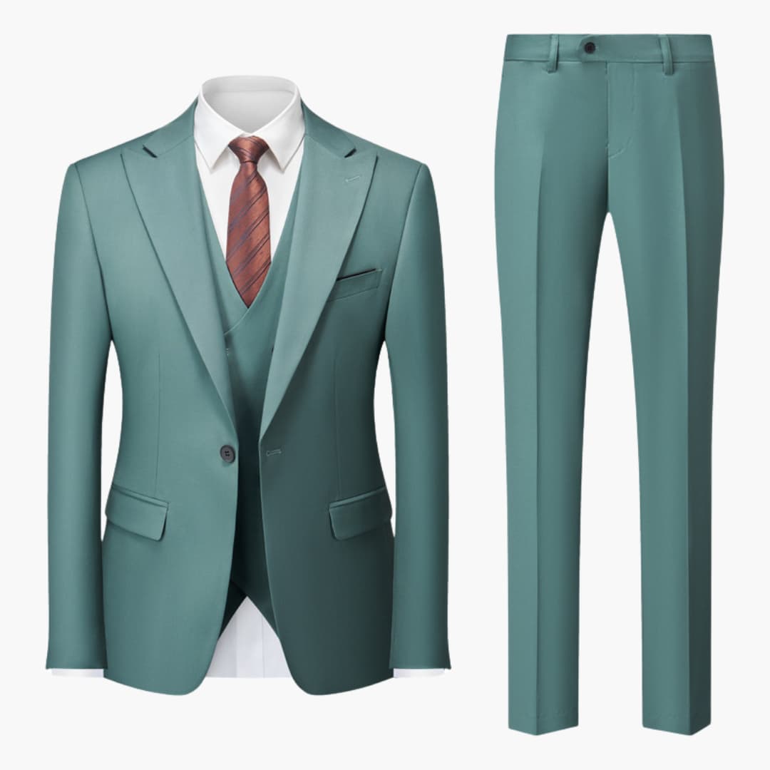 Dreiteiliger Slim-Fit Herrenanzug