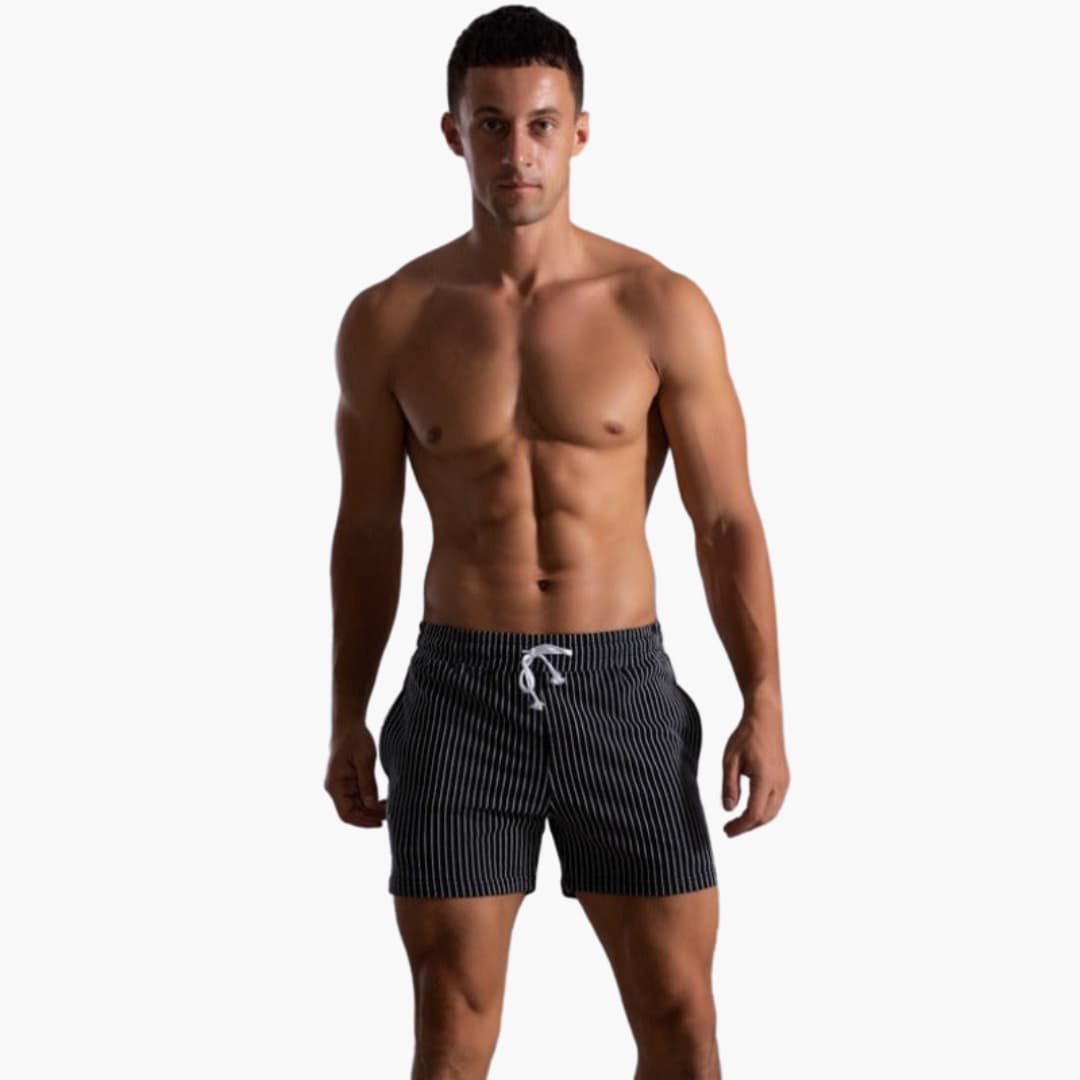Kordelzug Gestreifte Shorts für Herren
