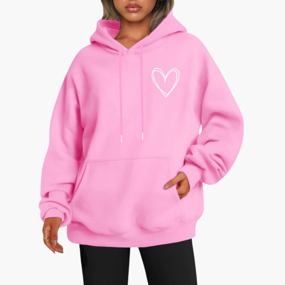 Kapuzensweatshirt mit Kängurutasche für Damen