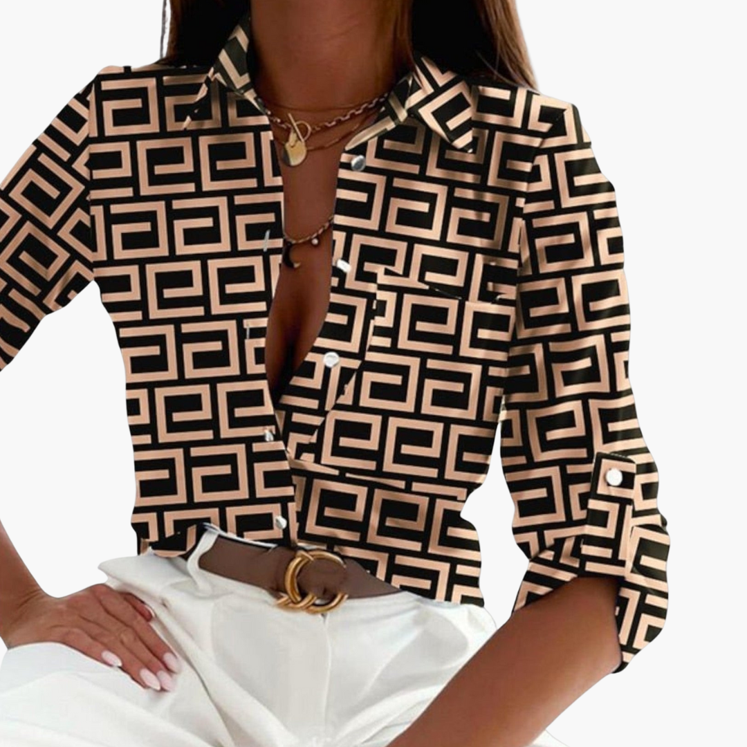 Klassischer Kragen Bluse für Damen