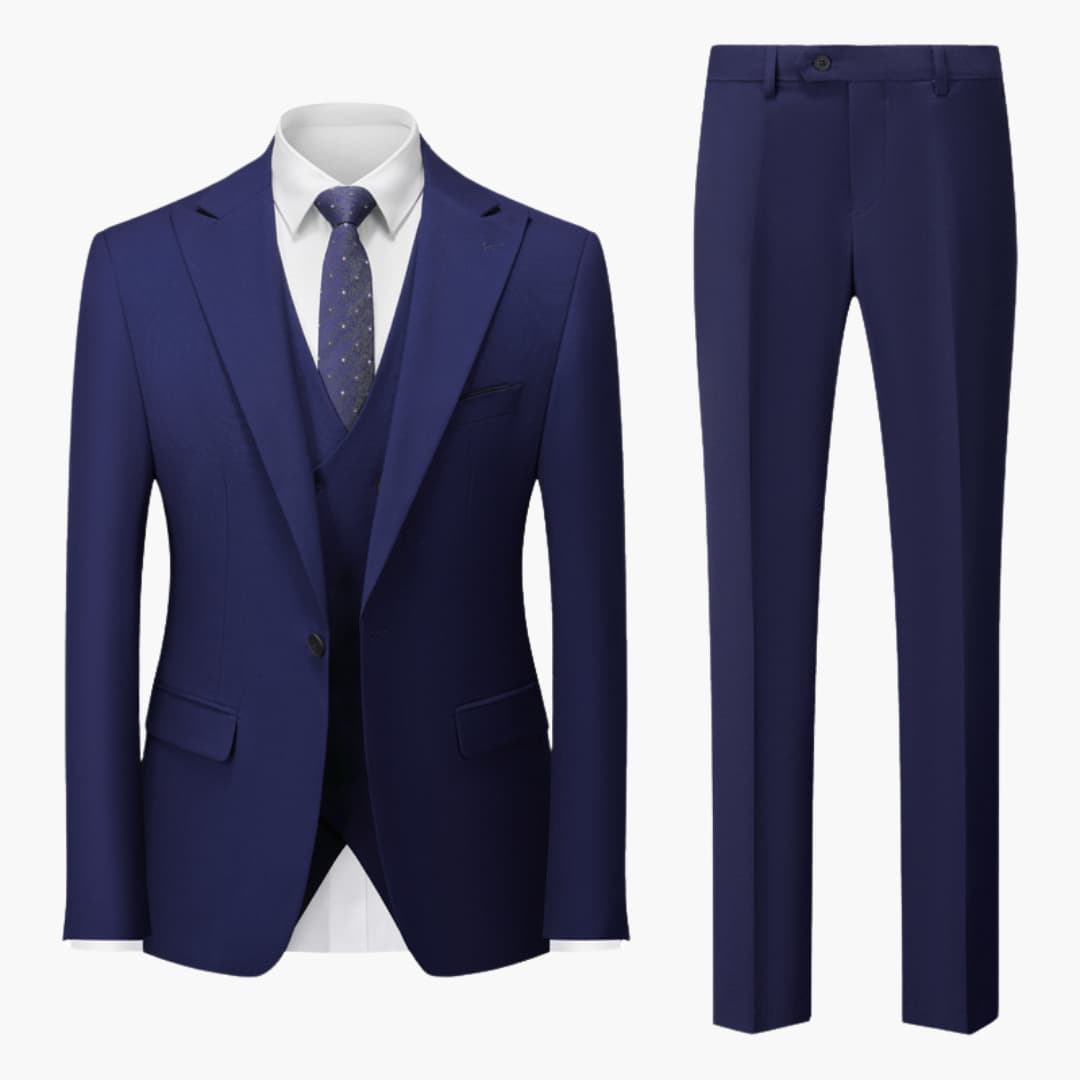 Dreiteiliger Slim-Fit Herrenanzug