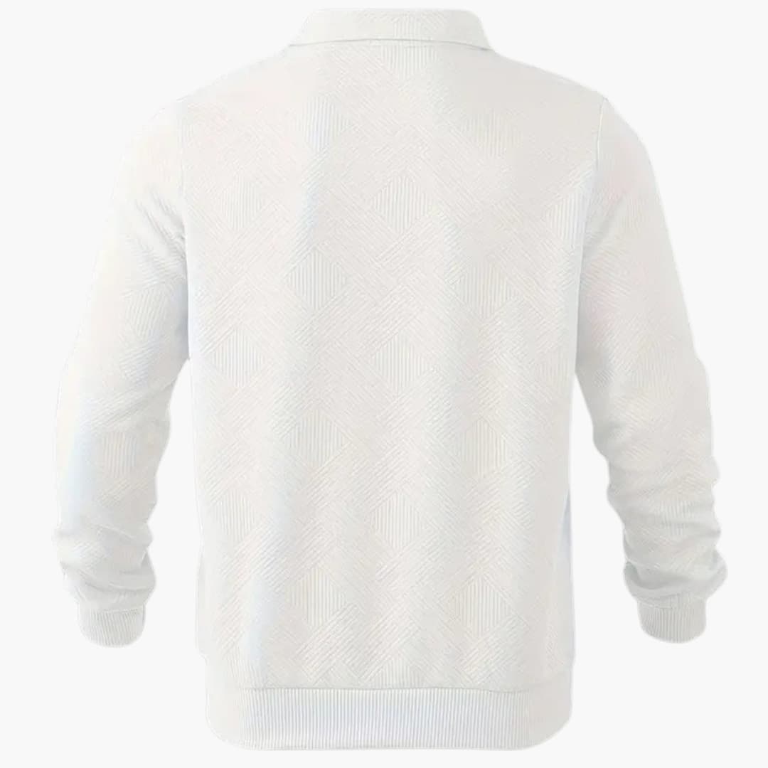 Geometrisch Gemusterter Strickpullover für Herren