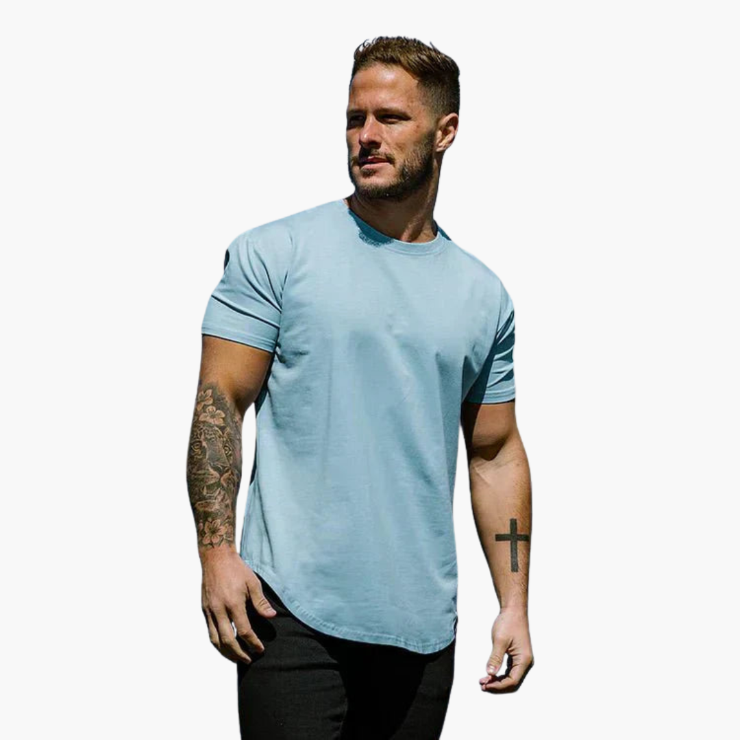 Slim Fit T-Shirt mit Saum für Herren
