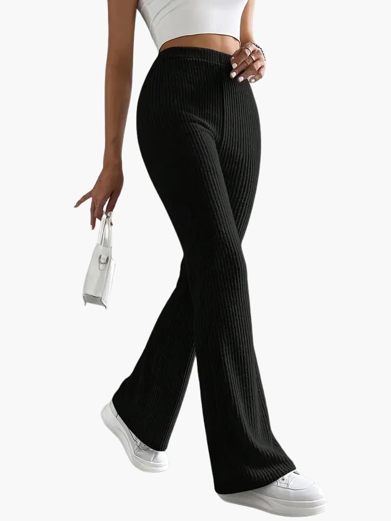 Hohe Taille Weitbein Hose für Damen