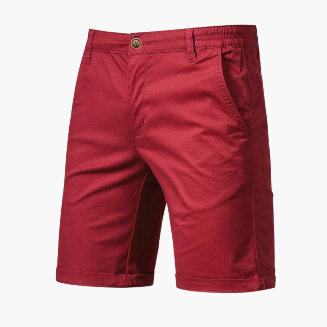 Bundfalten Shorts mit Umschlag für Herren
