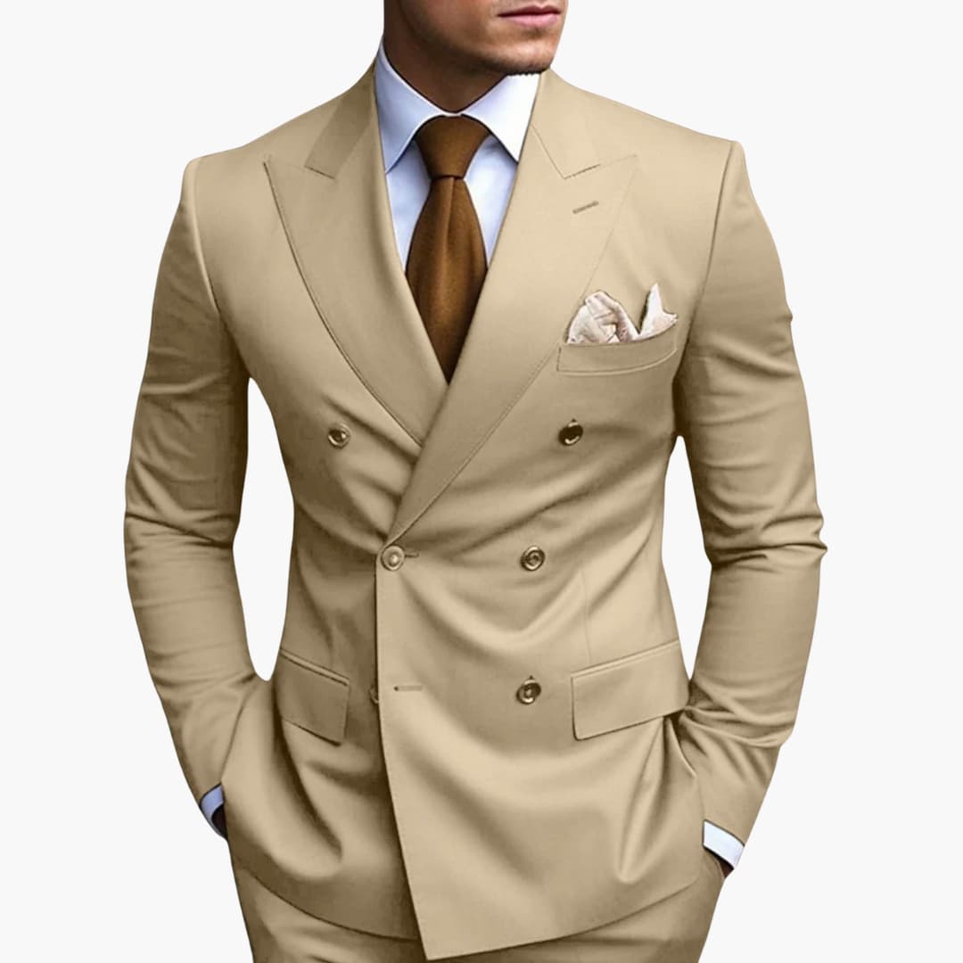 Doppelreihiger Slim Fit Anzug für Herren