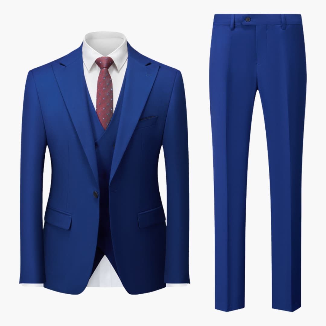 Dreiteiliger Slim-Fit Herrenanzug