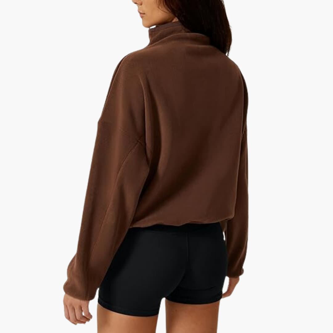 Halb-Zip Fleece-Sweatshirt für Damen