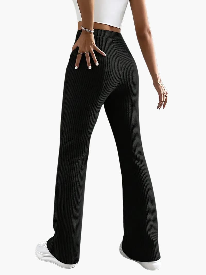 Hohe Taille Weitbein Hose für Damen