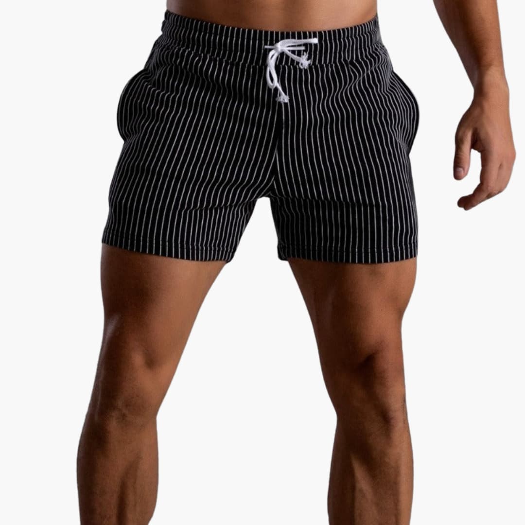 Kordelzug Gestreifte Shorts für Herren