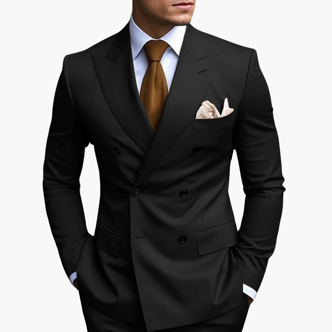 Doppelreihiger Slim Fit Anzug für Herren