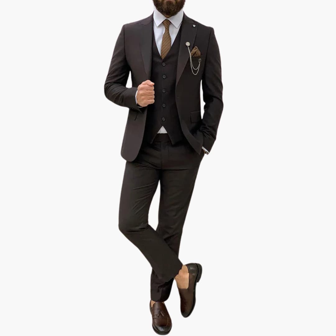Slim Fit Abendanzug 3-teilig für Herren