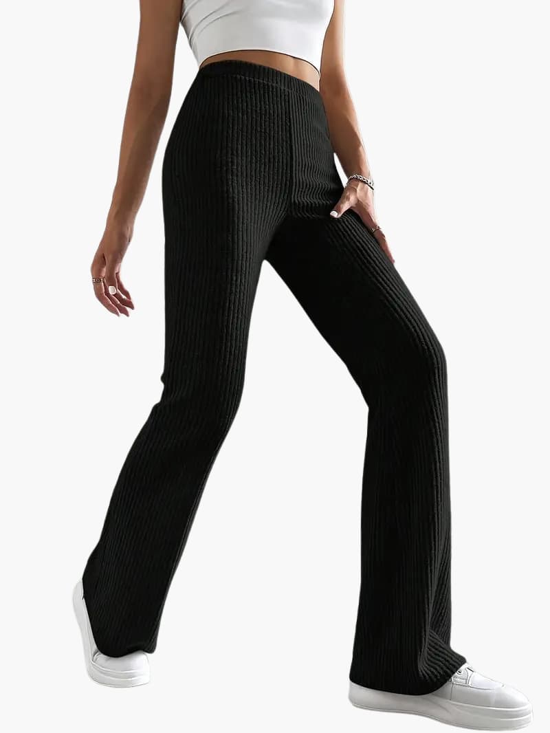 Hohe Taille Weitbein Hose für Damen
