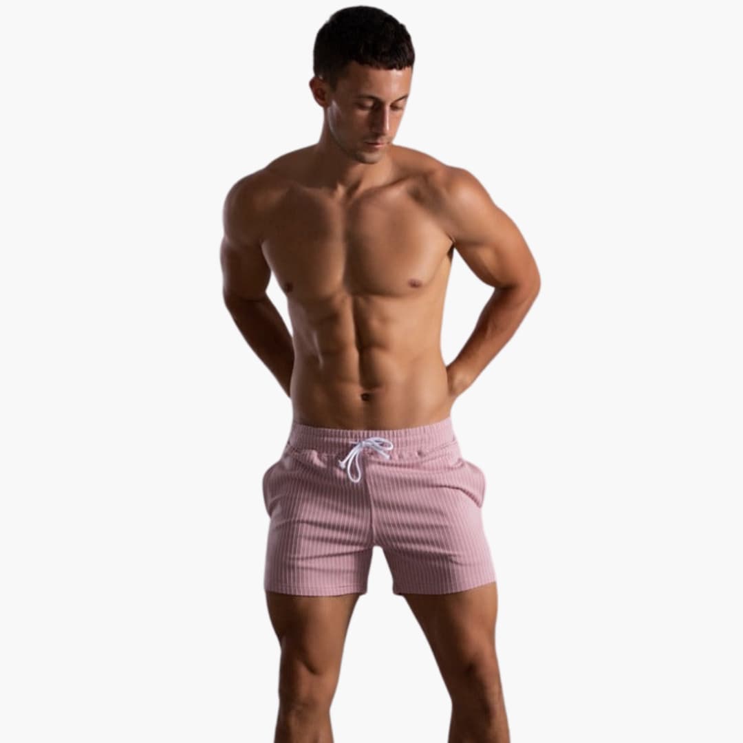 Kordelzug Gestreifte Shorts für Herren