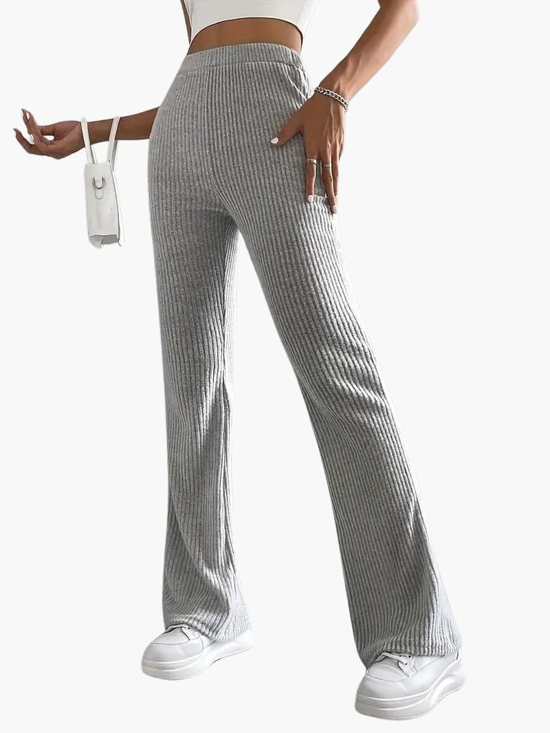 Hohe Taille Weitbein Hose für Damen
