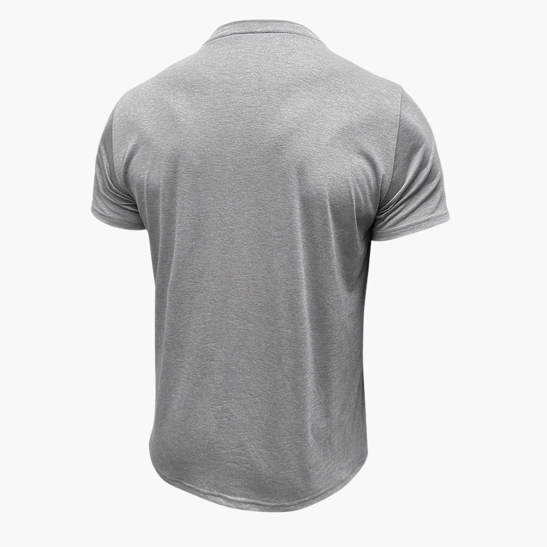 Henley T-Shirt mit Ziernähten für Herren