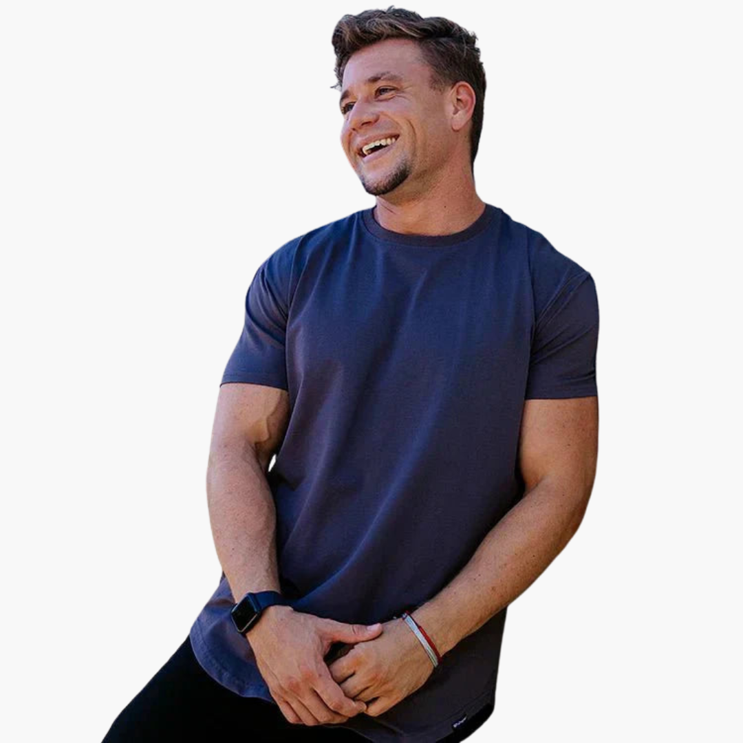 Slim Fit T-Shirt mit Saum für Herren