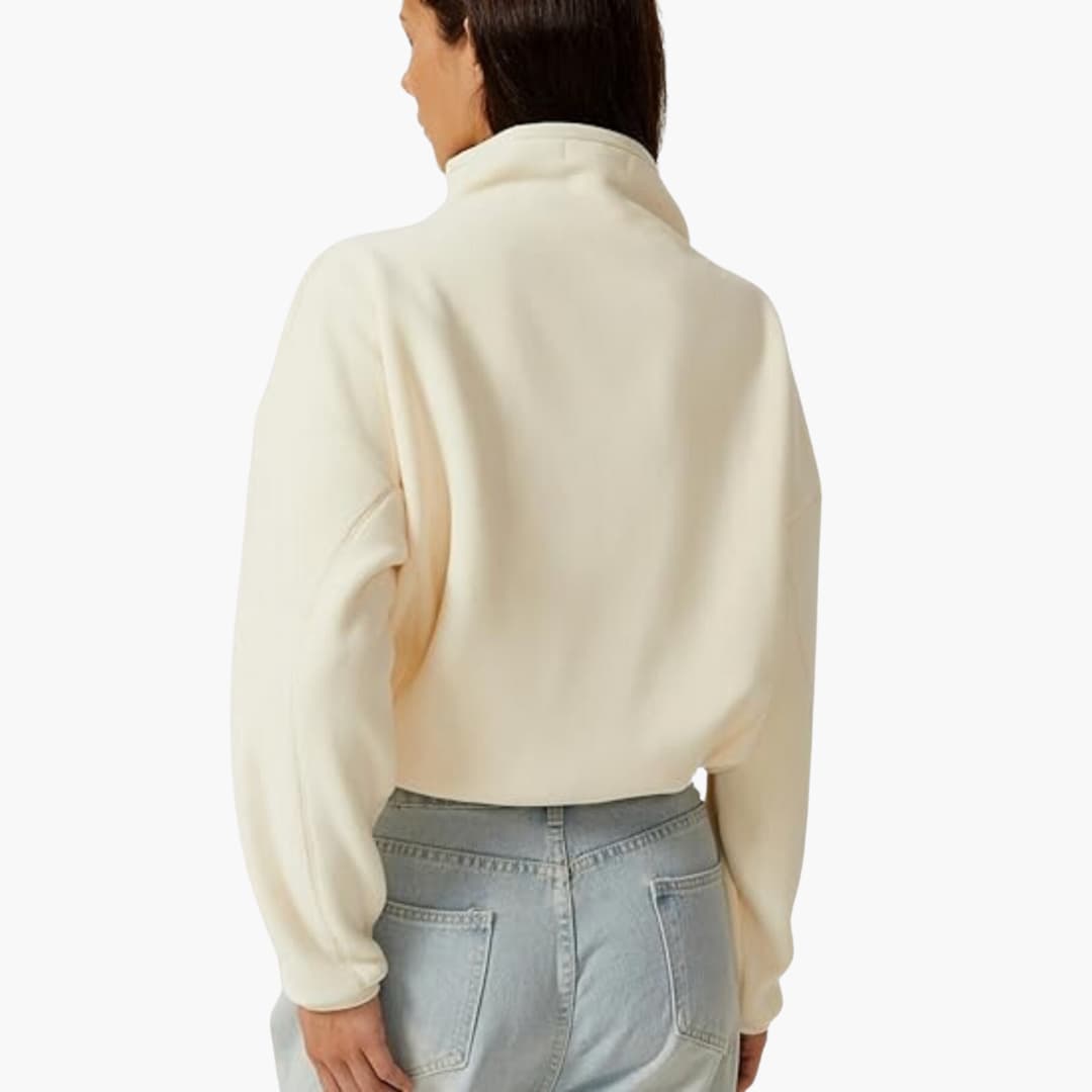 Halb-Zip Fleece-Sweatshirt für Damen
