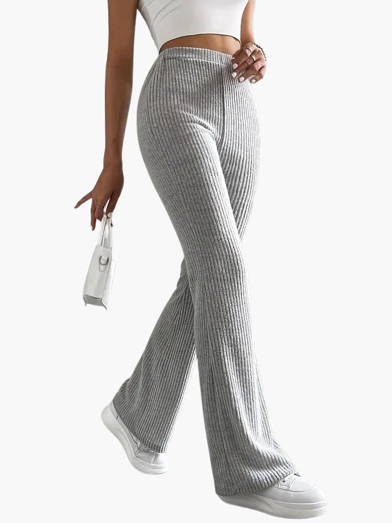 Hohe Taille Weitbein Hose für Damen