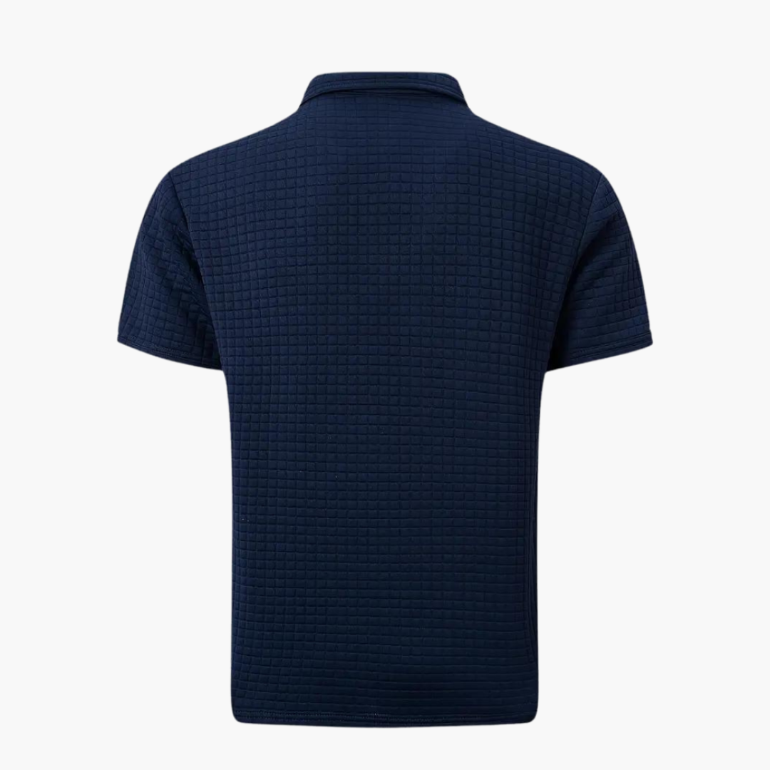 Texturiertes Slim Fit Polohemd für Herren