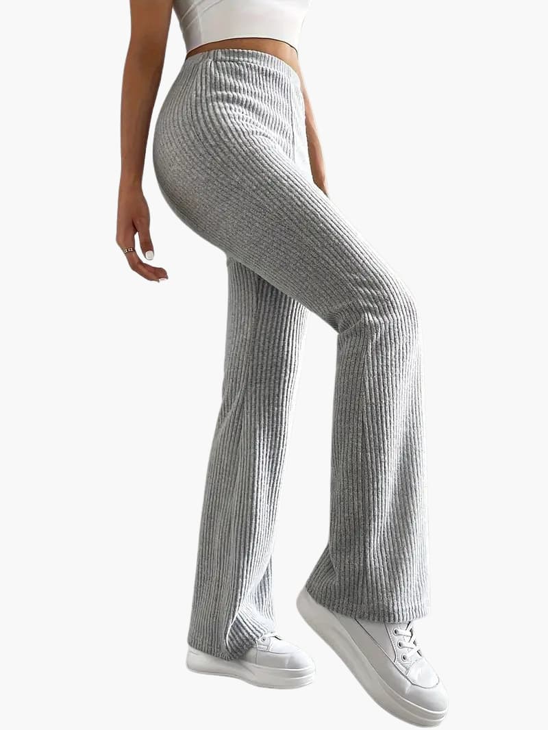 Hohe Taille Weitbein Hose für Damen