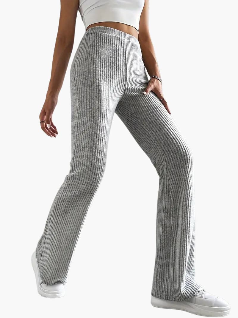 Hohe Taille Weitbein Hose für Damen