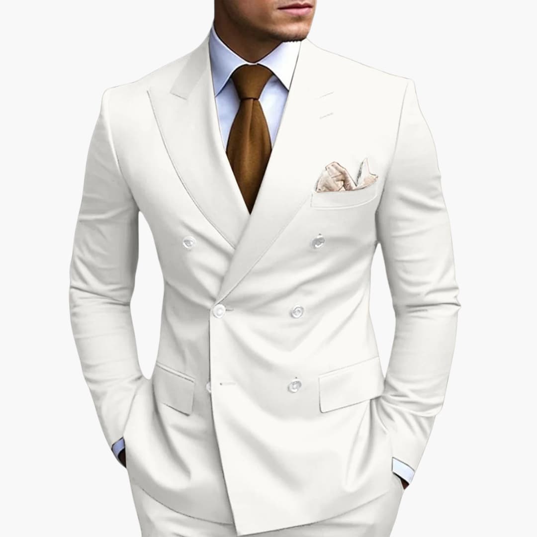 Doppelreihiger Slim Fit Anzug für Herren