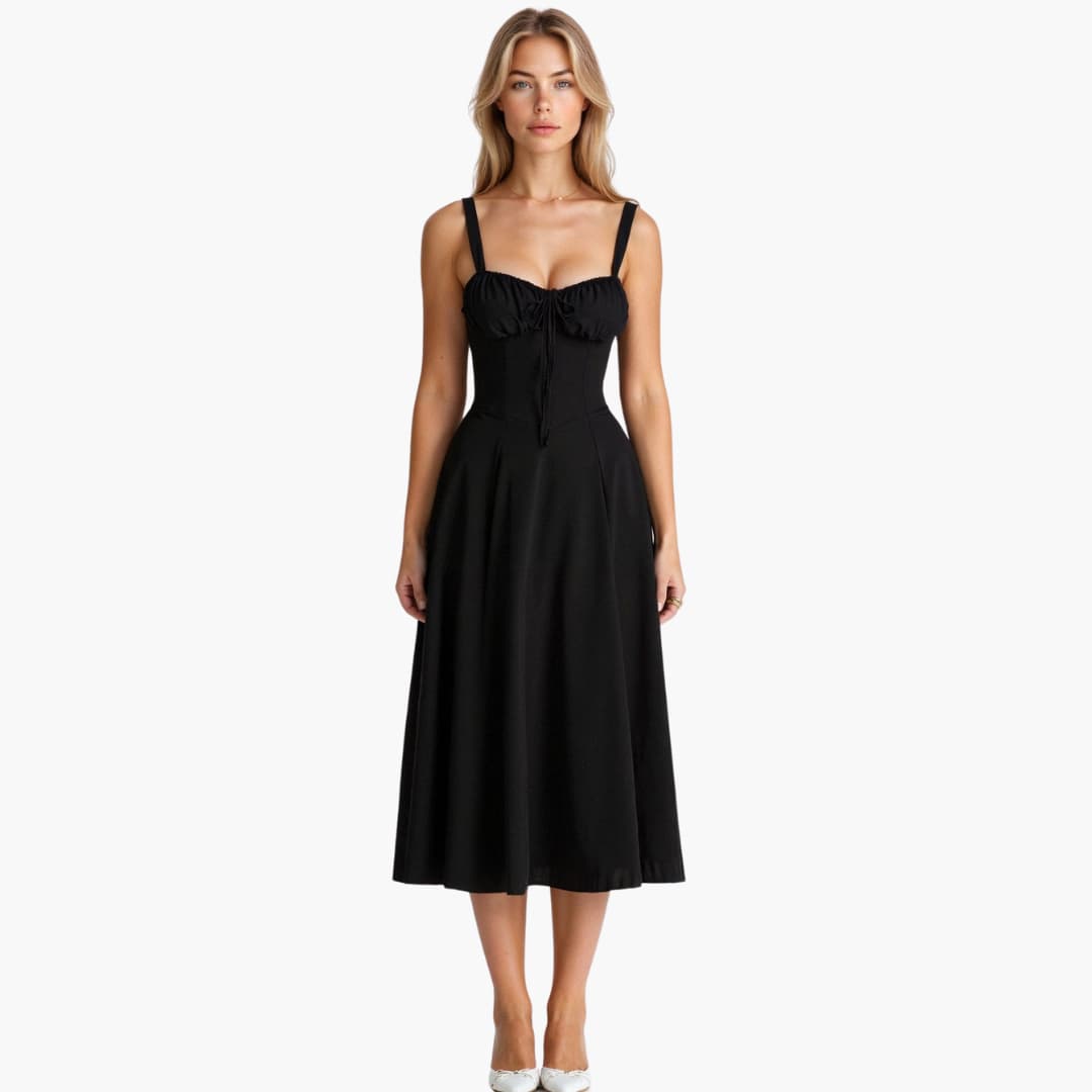 Spitzenschnürung Taillenkleid für Damen