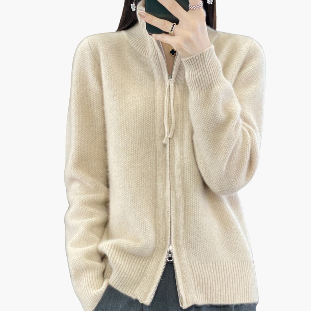 Reißverschluss Strickjacke für Damen