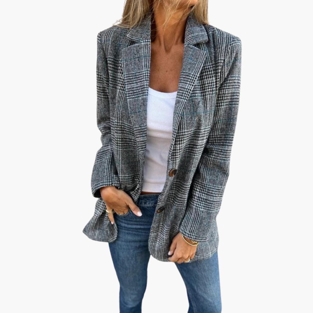 Kariertes Blazer für Damen