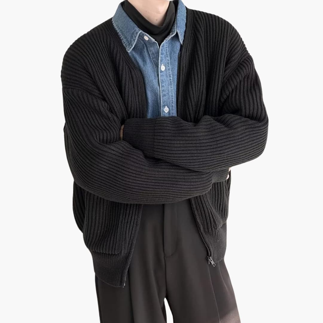 Gestrickte Strickjacke für Herren