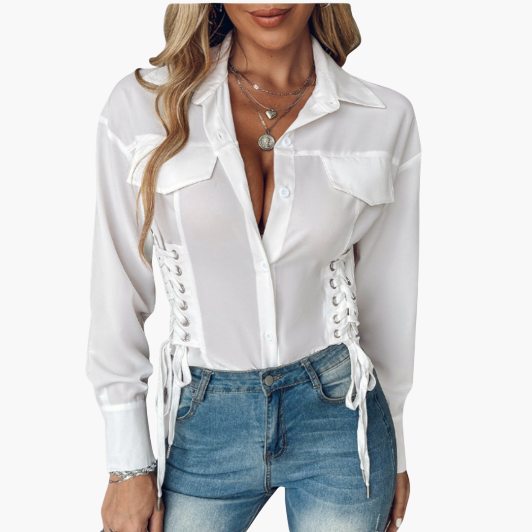 Klassische Polo Bluse für Damen