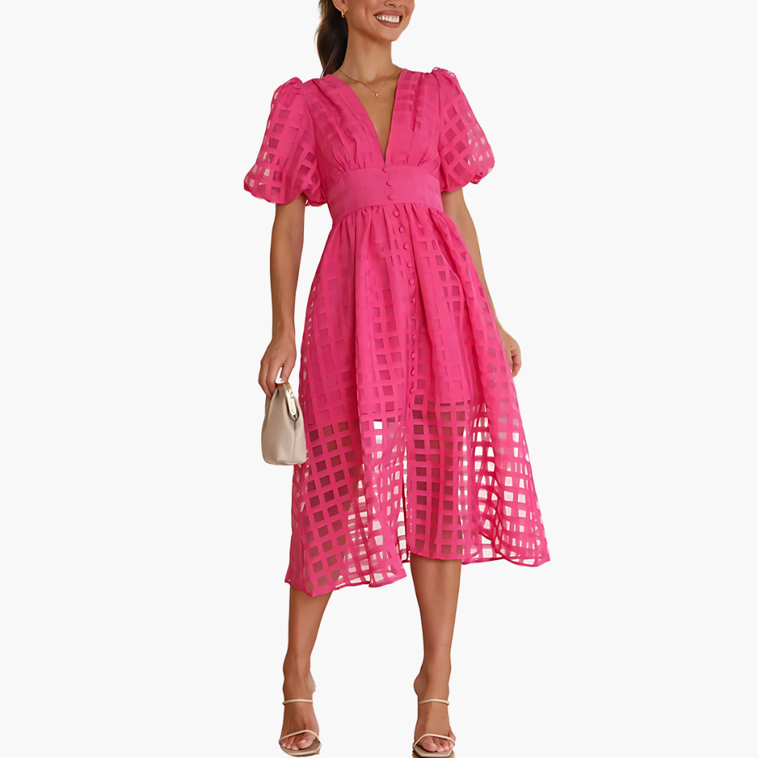 A Linie Midi Kleid für Damen