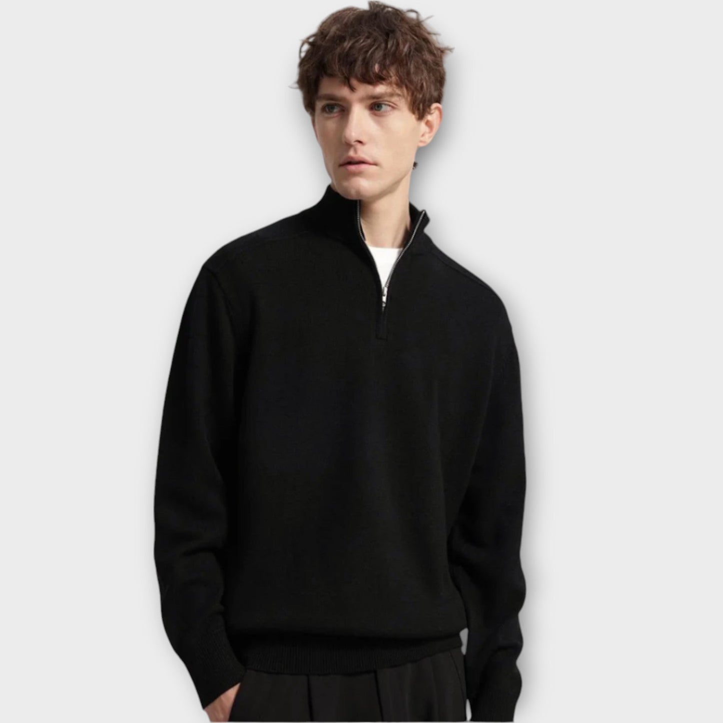 Halb-Zip Strickpullover für Herren