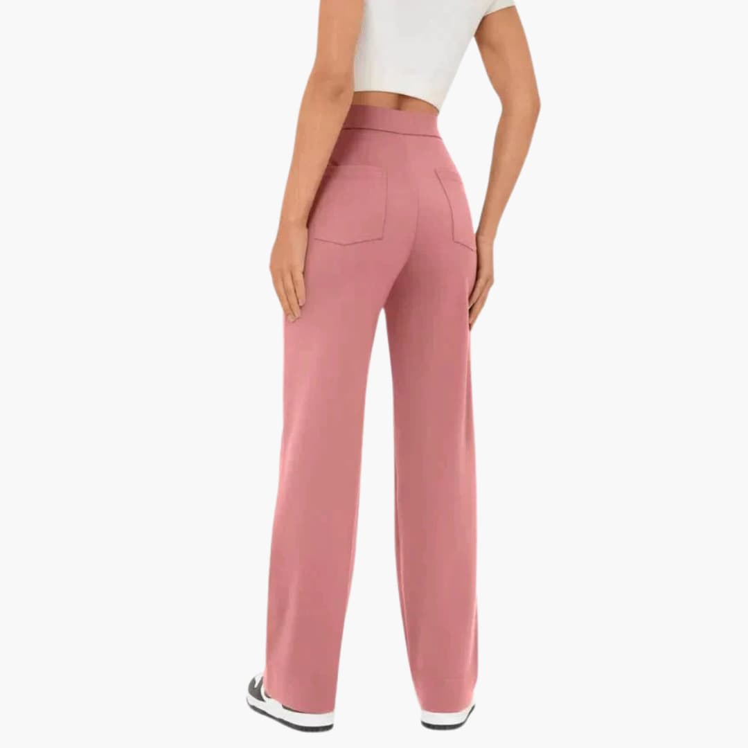 Hohe Taille Stoffhose für Damen