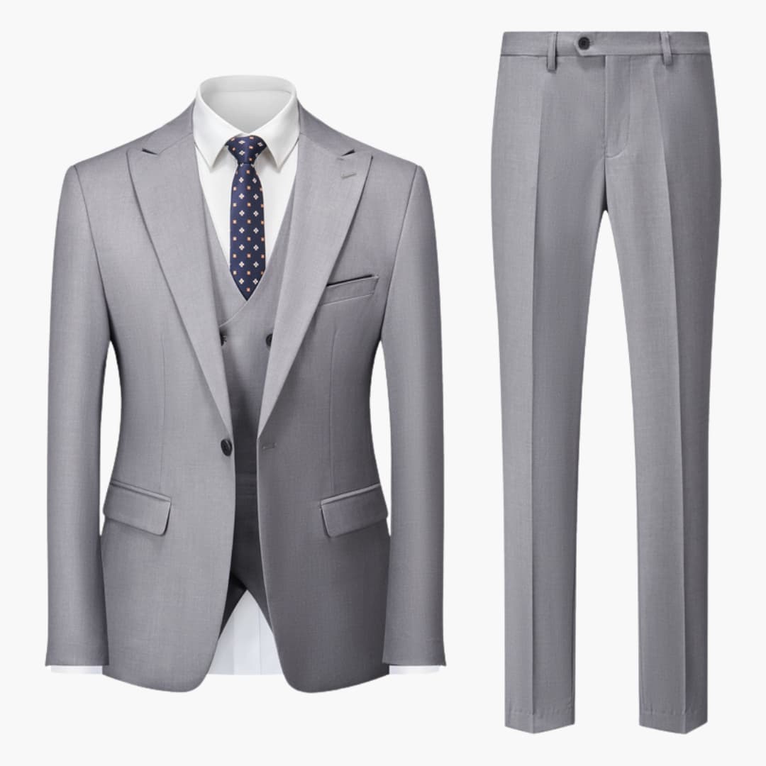 Dreiteiliger Slim-Fit Herrenanzug
