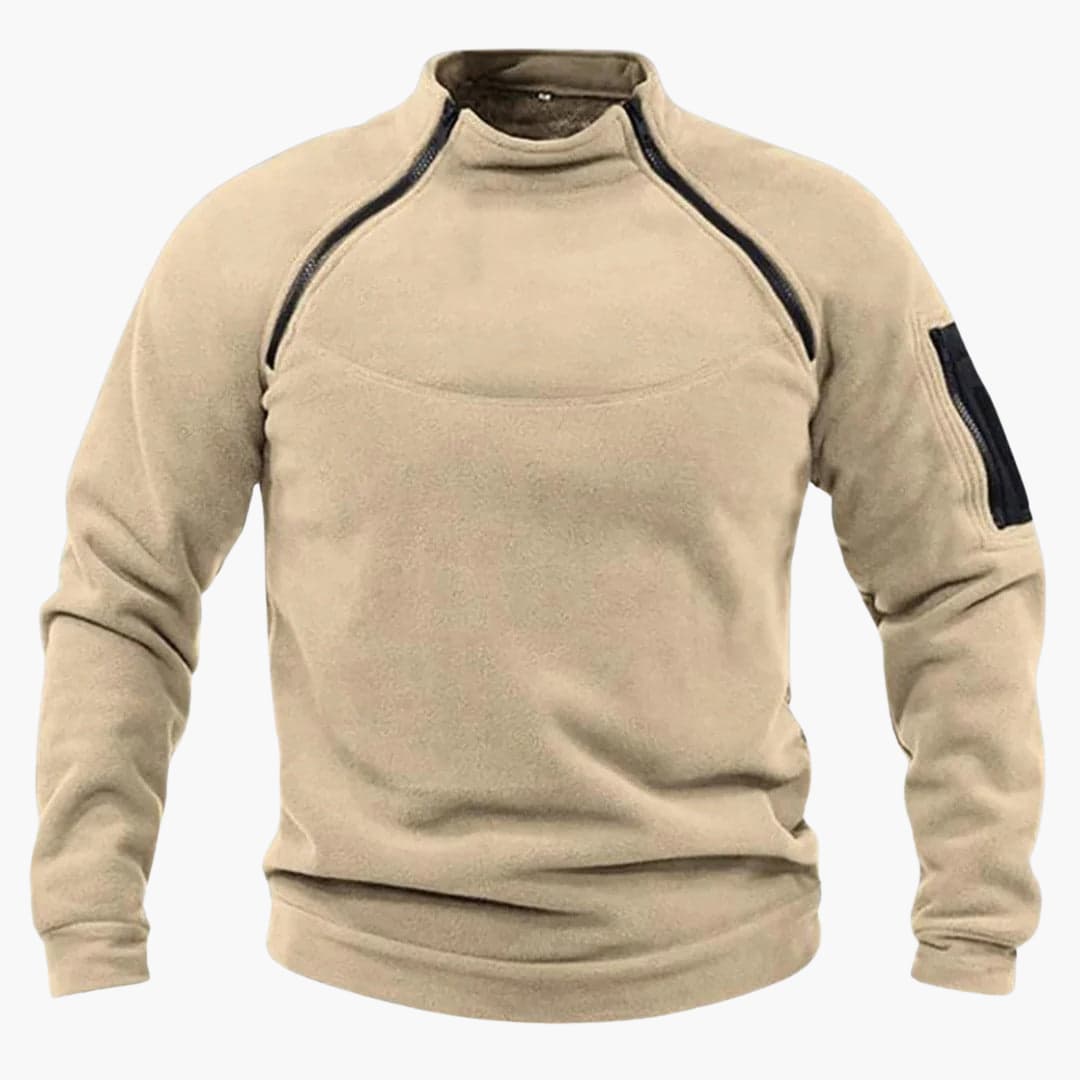 Fleece Pullover mit Reißverschluss für Herren