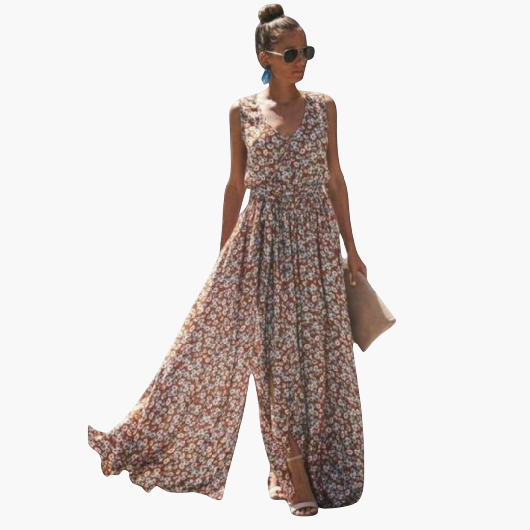 Boho Floral Maxi Kleid für Damen