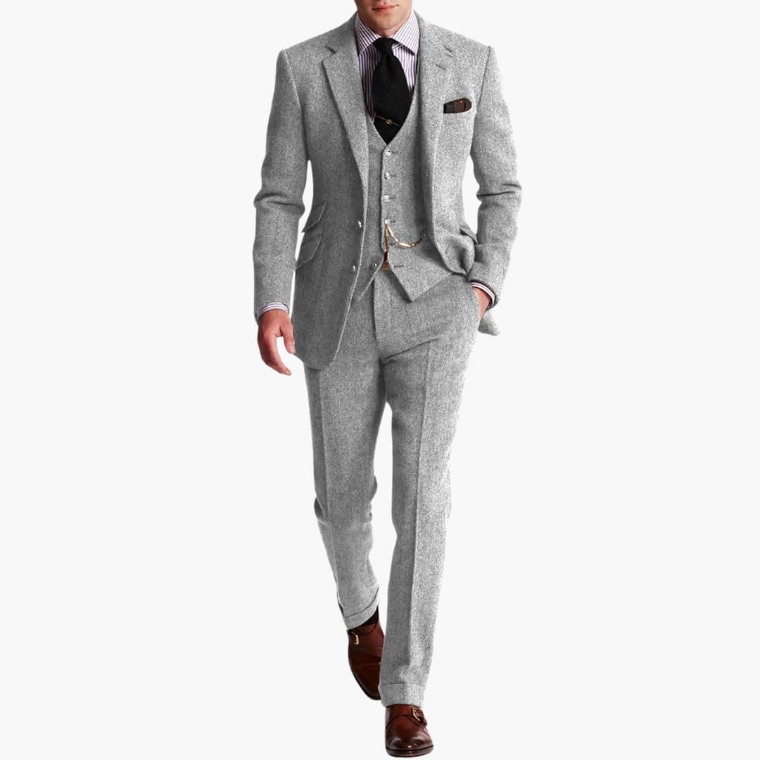 Slim Fit Anzug mit Weste für Herren