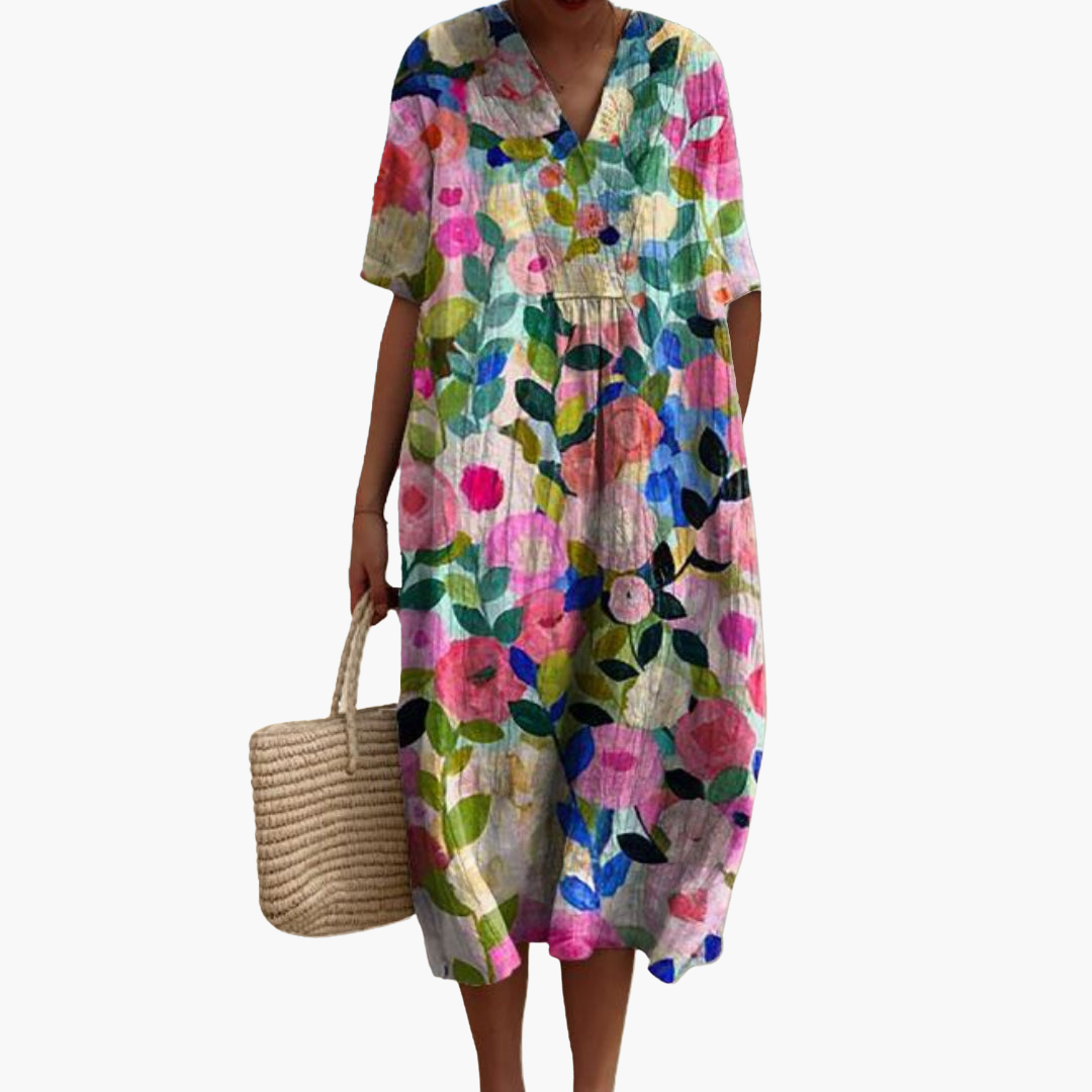 Blumenprint Kleid für Damen
