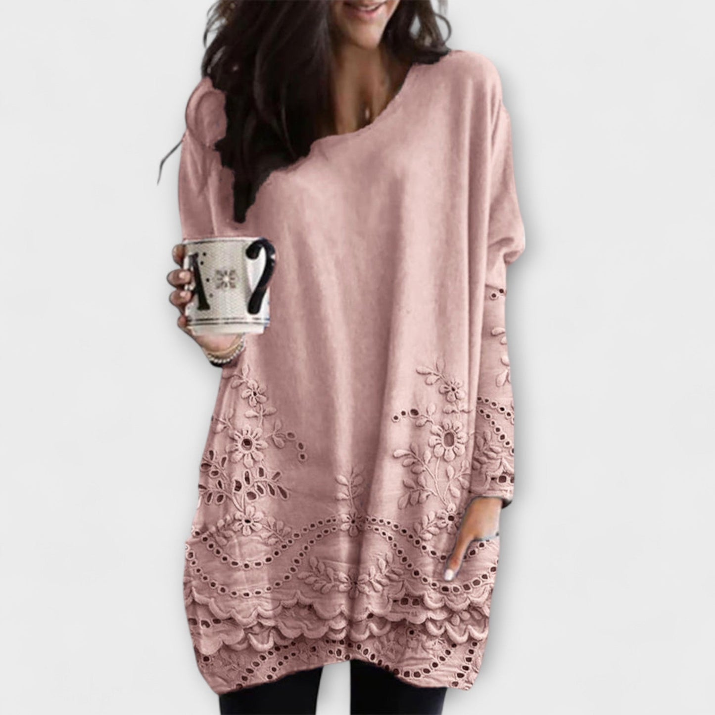 Riley – Bedruckter Pullover Mit Stickerei