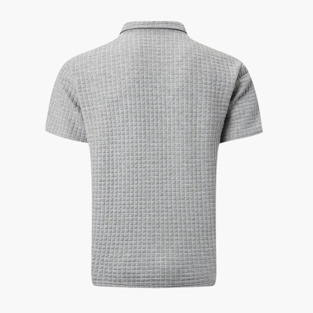 Texturiertes Slim Fit Polohemd für Herren