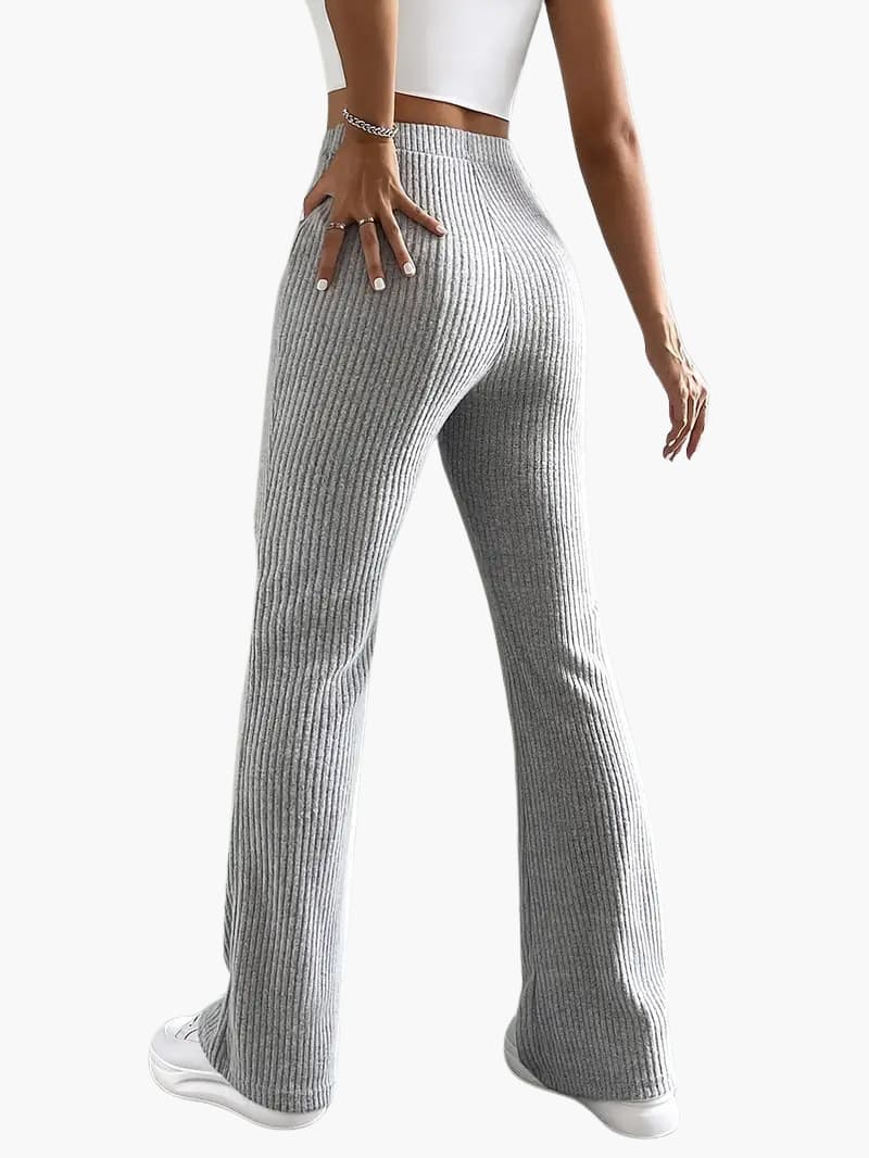 Hohe Taille Weitbein Hose für Damen