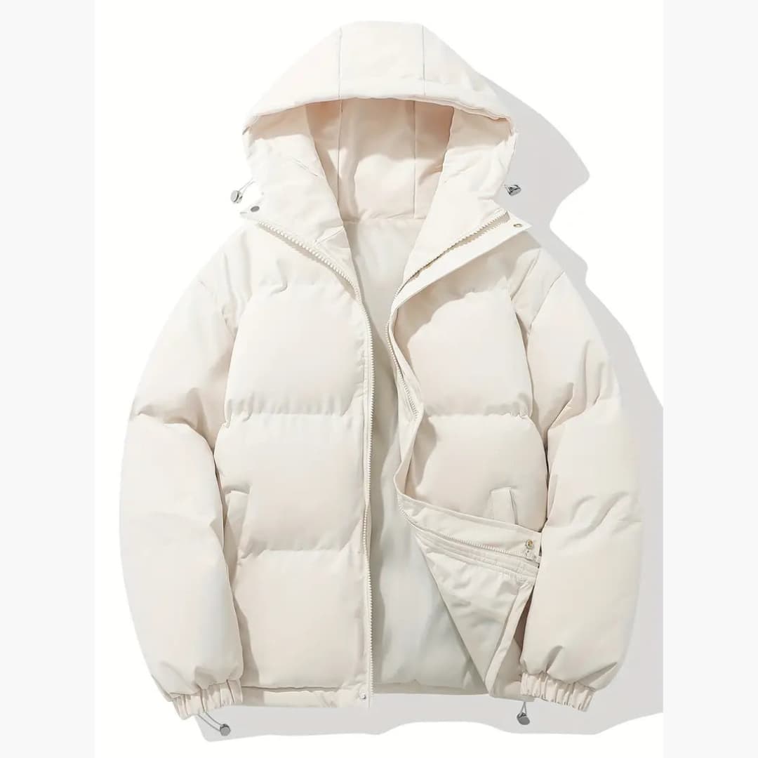 Gefütterte Kapuzen-Winterjacke für Herren