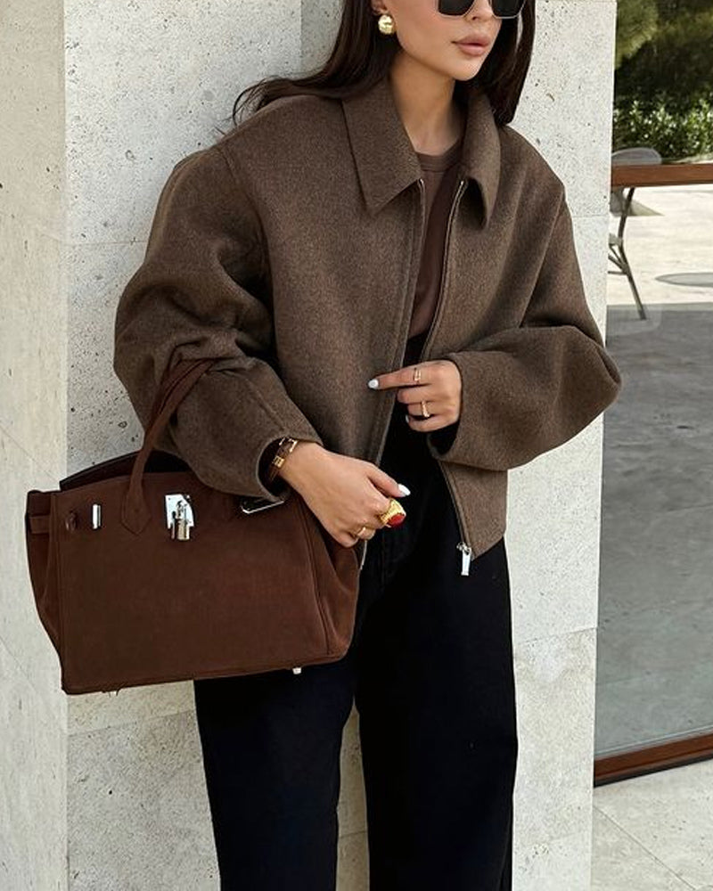 Kastenförmiger Kurzjacke für Damen